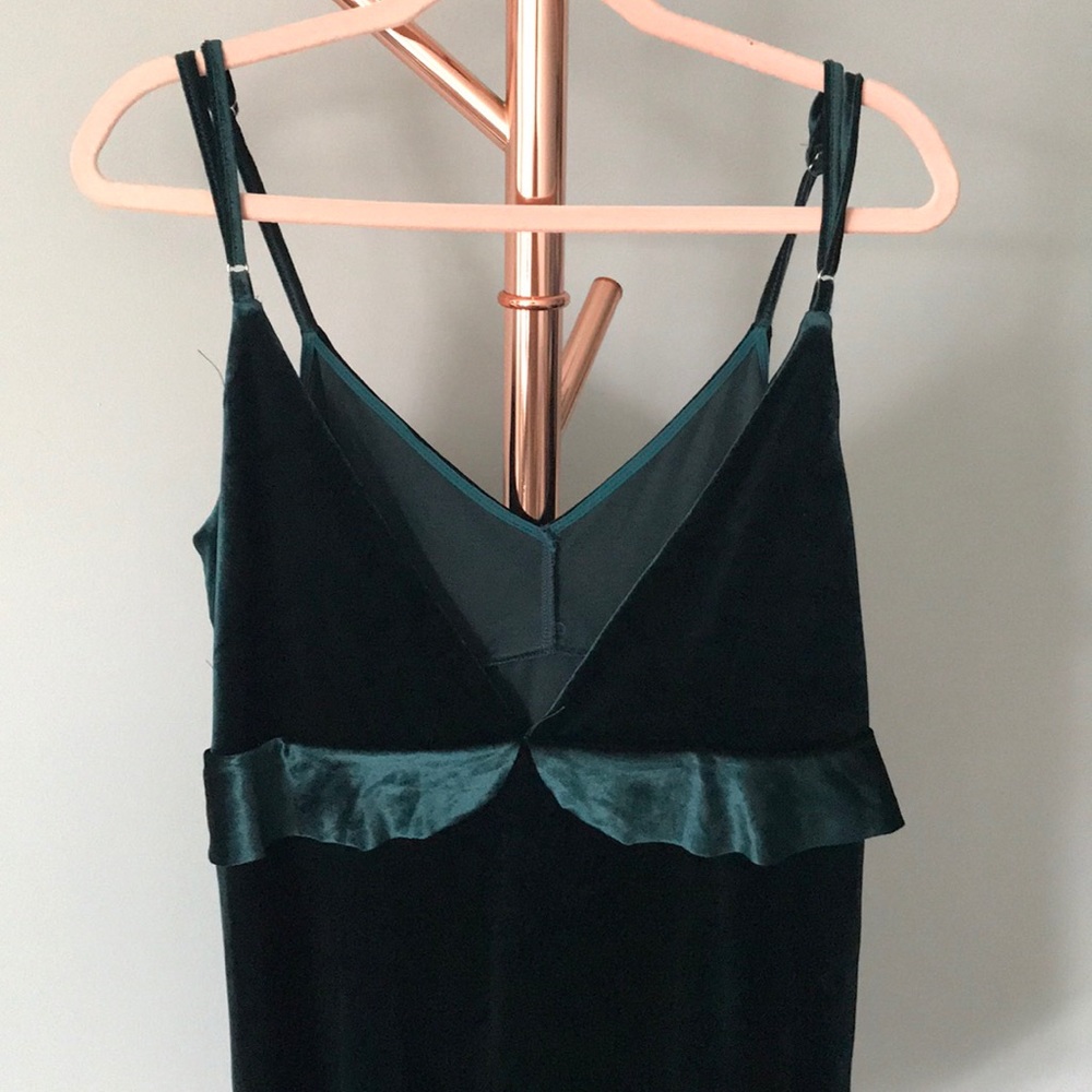 NWT Francesca’s Teal Green Velvet Mini Dress - Picture 8 of 12